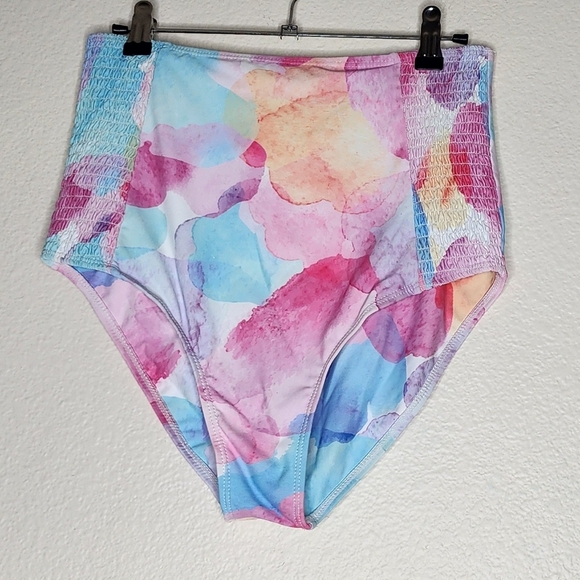 Rad Swim Betsy Smocked Ruffle Trim Tankini Swim Set M - Picture 7 of 9